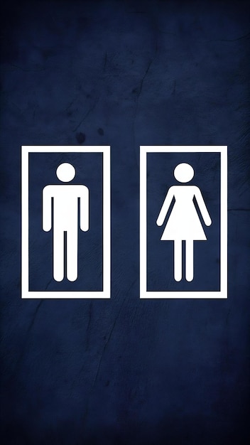 Bathroom symbols for men and women