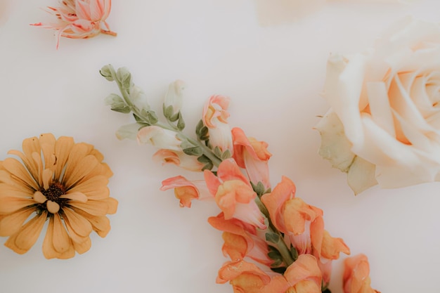 A bathtub with flowers and a flower on it