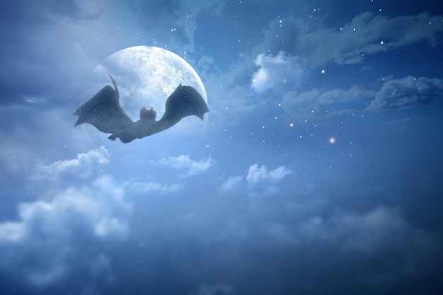 Bats flying in the sky