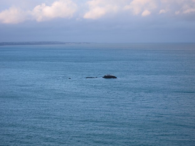 The bay of Saint-Brieuc seen from the Pointe du Roselier in PlÃ©rin