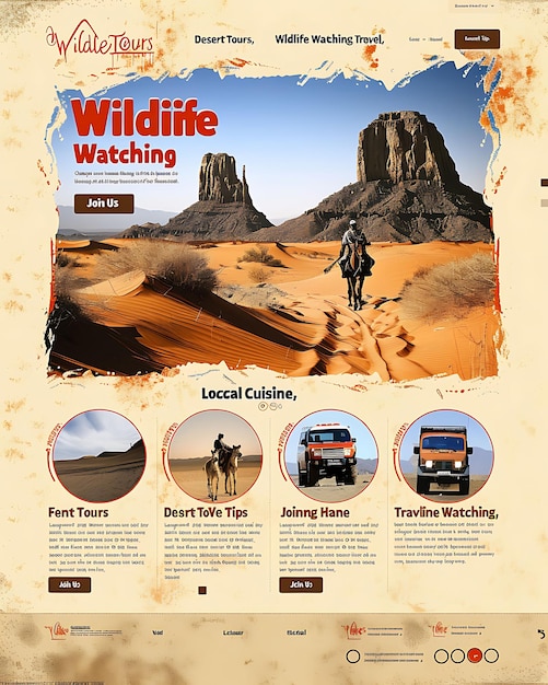 Photo bayingolin tour with animated transitions effect desert layo travel website layout idea designs