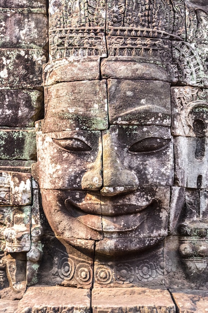 Bayon temple in Angkor Wat in Cambodia