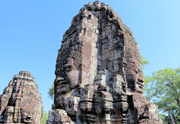 Bayon temple in Cambodia faces of unknown deities