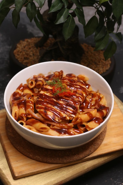 bbq chicken Pasta dish