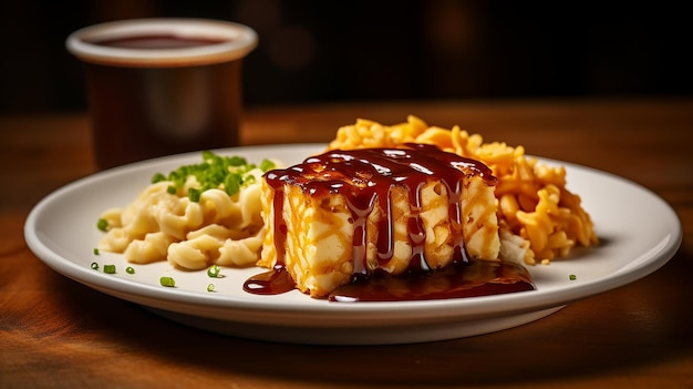 BBQ Sauce Drizzle on American Cuisine