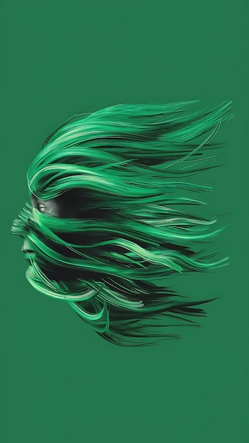 Bbstract green wind background Space for text isolated on solid color