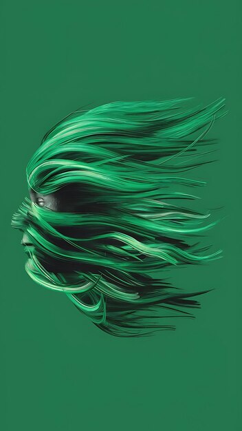 Photo bbstract green wind background space for text isolated on solid color