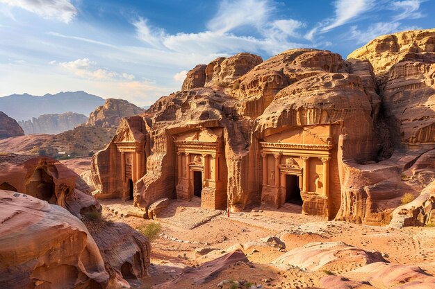 Be transported to another era in Petra where rose generative ai