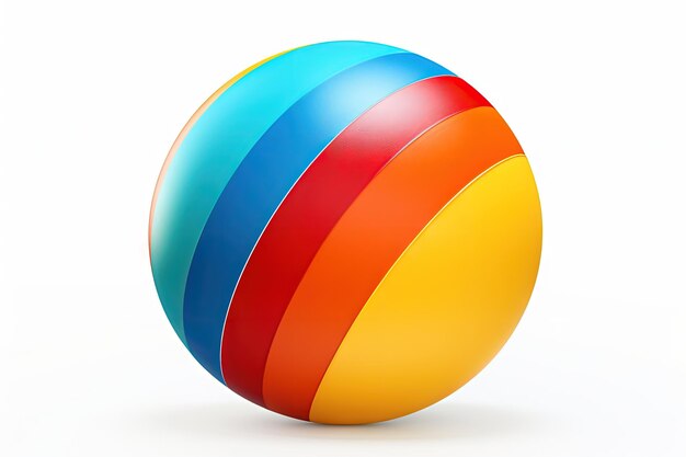 Beach ball on white background