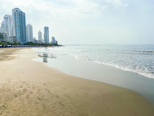 Beach in Bocagrande Cartagena Colombia