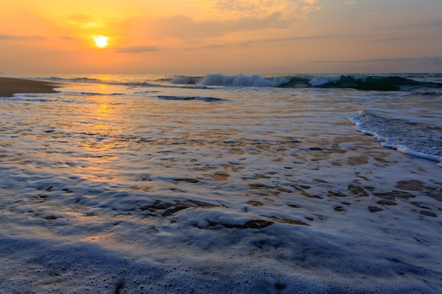 Beach in Cape Coast, Ghana. In the morning