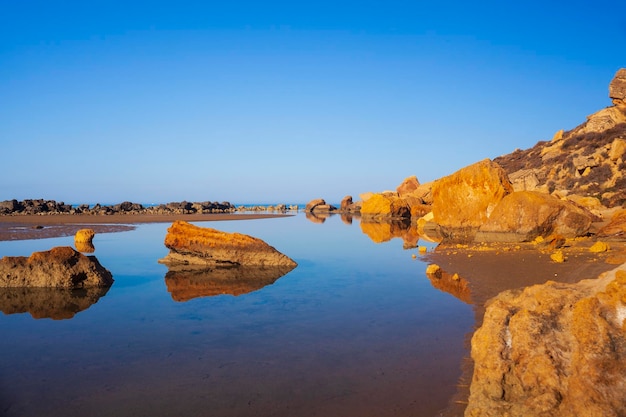 Beach of Capo Rossello in Realmonte Agrigento Sicily