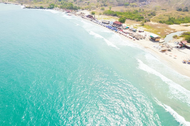 Beach on the Caribbean coast of Cartagena Colombia