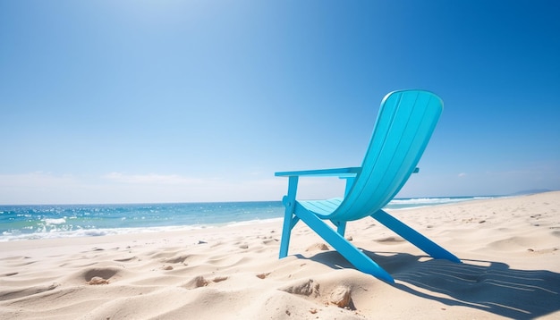 Photo a beach chair on a sunny day