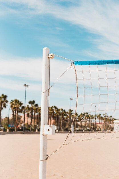 Photo beach concept with volleyball net