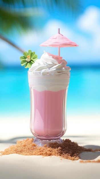 Beach drink HD 8K wallpaper Stock Photographic Image