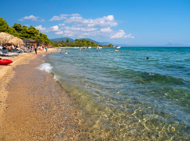 Beach of Greek island Evia (Euboea), Greece