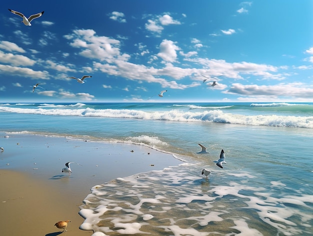 Beach landscape with sand