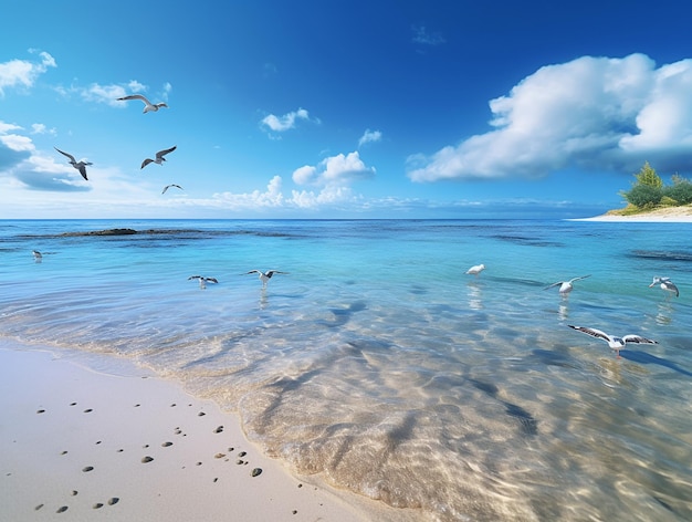 Beach landscape with sand