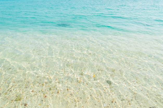 Beach perfect white sand turquoise water in summer.