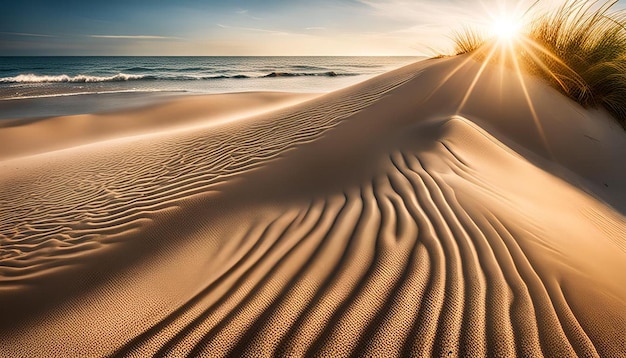 Beach sand radiating heat in the sun