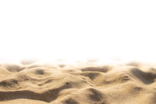 The beach sand texture on white background