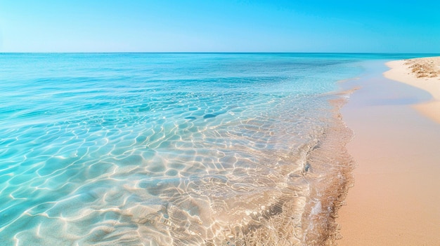 beach sandy and sea clear water of holiday relax summer