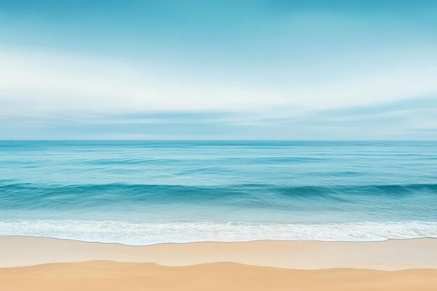 a beach scene with waves and the ocean in the background