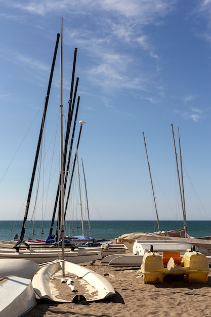 Beach scenes on a sunny day