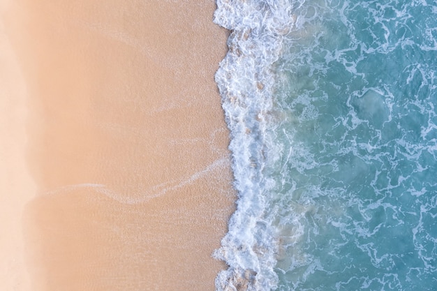 Beach sea sand top view