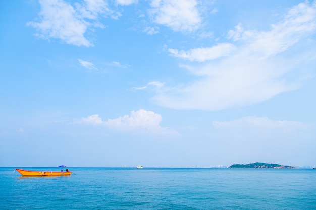 Beach and sea.