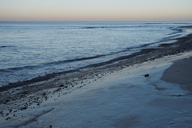 Beach at sunset Baltic Sea Poland