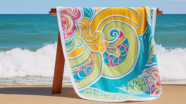 A beach towel with a fun pattern