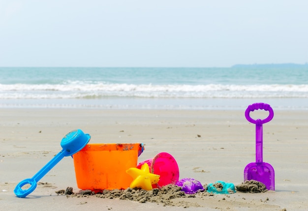 Beach toy holiday and sky in the sanding tool