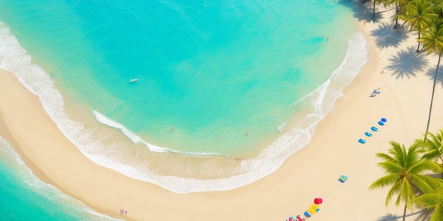 beach view from above illustration