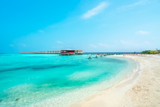 Beach with blue skies