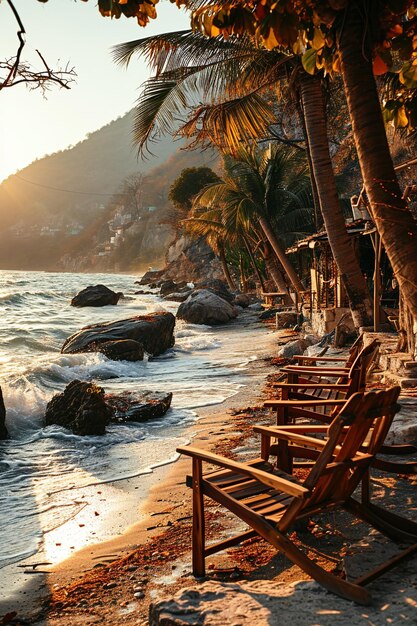 a beach with chairs and a sign that says quot no one is allowed quot