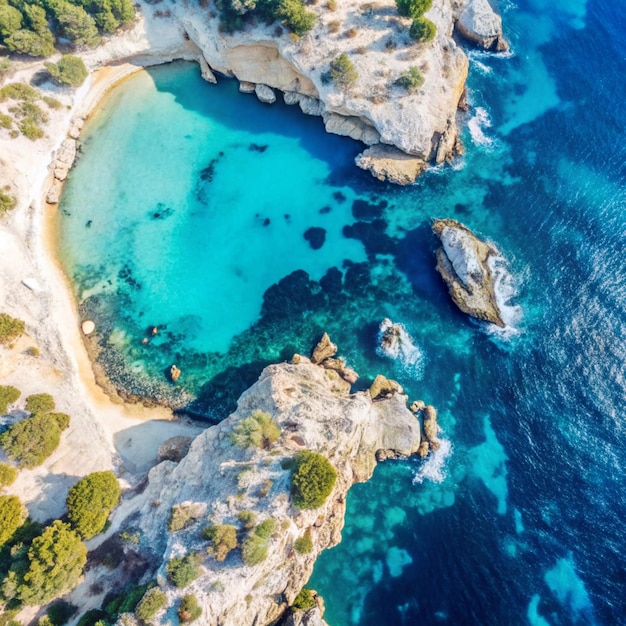 a beach with a pool and a beach with a beach in the water