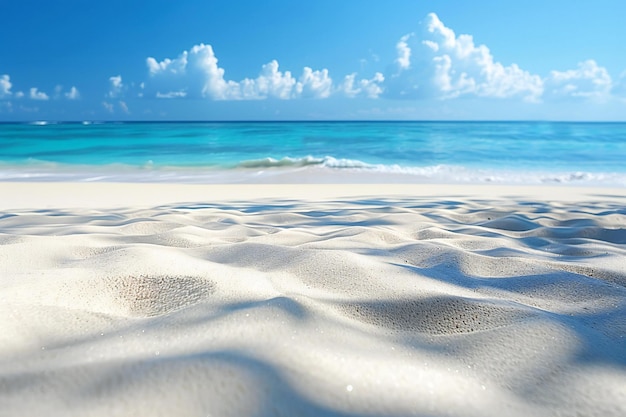 Photo a beach with a sand dune and the ocean in the background