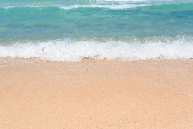 The beach with sea waves.