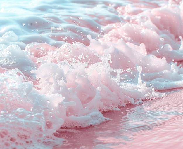 A beach with soft waves perfect water close up to wave