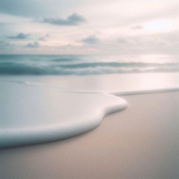 Photo a beach with a wave that has the word  no  on it