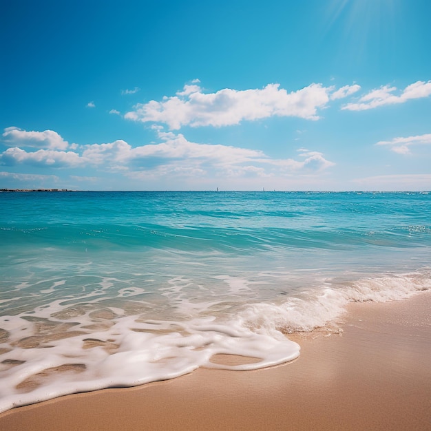 a beach with a wave that is about to be washed up