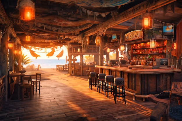 A beachfront bar with live music and good vibes