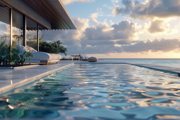 Beachside pool