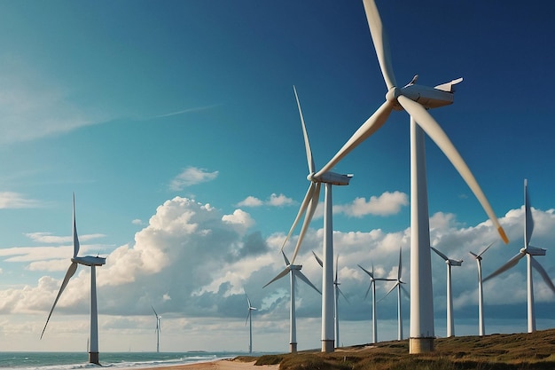 Beachside wind turbines