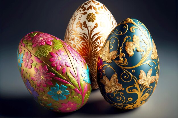 Beaful graceful easter candy in form of decorated easter eggs