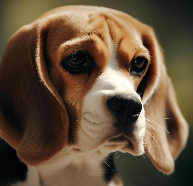 Photo beagle dog smiling