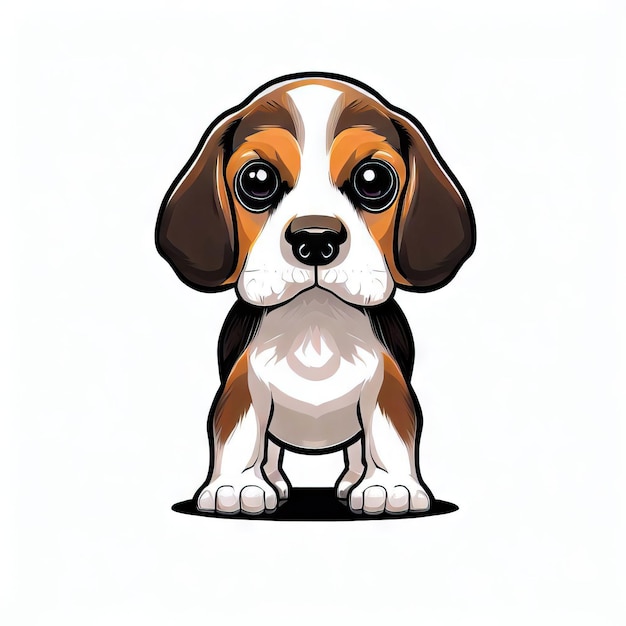 Beagle Pup's Meadow Sojourn Generative AI