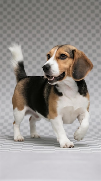 Photo beagles pet side view full body isolate on transparency background png